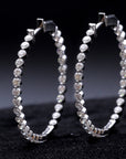 Diamond Hoop Earrings with Natural Round Diamonds