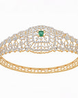 Diamond Filigree Bracelet with Natural Emerald