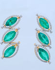 Diamond Necklace Set with Marquise Emeralds & Diamond Accents With Earring Set