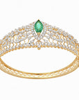 Diamond Bracelet with Natural Emerald