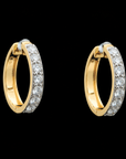 Diamond Hoop Earrings with Pavé Diamond Detailing