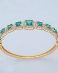 Diamond Bracelet With Emeralds and Diamond Accents