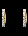 Diamond Hoop Earrings with Classic Diamond Detailing