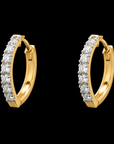 Diamond Hoop Earrings with Classic Diamond Detailing