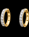 Diamond Hoop Earrings with Elegant Diamond Detailing