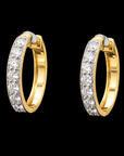 Diamond Hoop Earrings with Elegant Diamond Detailing