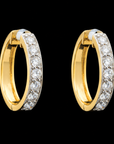 Diamond Hoop Earrings with Elegant Diamond Detailing
