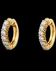 Diamond Hoop Earrings with Classic Prong-Set Diamonds
