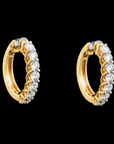 Diamond Hoop Earrings with Classic Prong-Set Diamonds