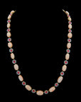 Diamond Necklace Set with Carved Coral and Spinel Floral Detailing