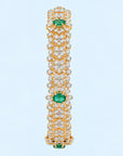 Diamond Bangles with Emeralds in a Classic Design
