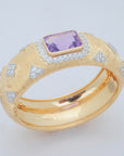 Diamond Bracelet with Emerald, Amethyst and Topaz and Diamond Detailing