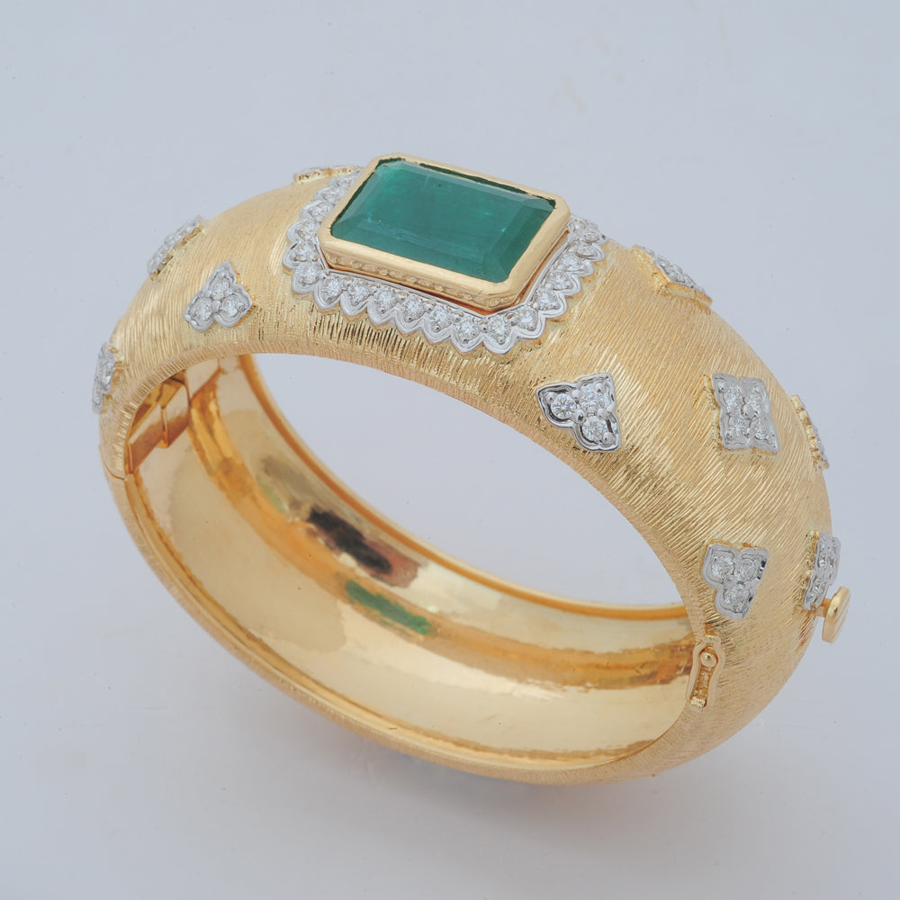 Diamond Bracelet with Emerald, Amethyst and Topaz and Diamond Detailing