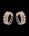 White-Gold Polish Diamond Clip-on Earrings