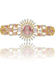 Spinel Diamond Bangle Bracelet