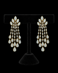 Long Diamond Chandelier Earrings