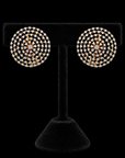 Diamond Concentric Open Work Stud Earrings