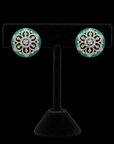Diamond Earrings With Natural Jade