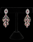 Diamond Earrings With Natural Rubies