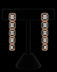 Diamond Earrings With Natural Baguette