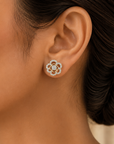 Floral Diamond Top Earrings