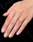 Leaf-Design Diamond Ring