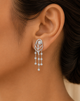 Diamond Leaf Design Earrings