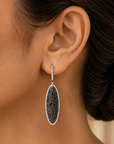 Cocktail Diamond Earrings with Black Diamonds