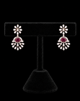 Diamond Earrings with Natural Rubies
