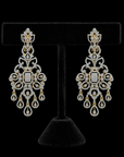 Diamond Earrings with Natural Emeralds and Rubies