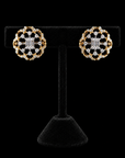 Round Diamond Earrings with Baguette