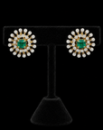 Diamond Earrings with changeable Natural Emeralds and Rubies