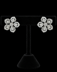 Floral Shaped Diamond Earrings