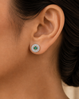 Diamond Earrings With Natural Gemstones