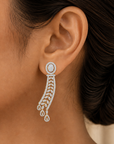 Diamond Earrings With Changeable Natural Emerads And Rubies