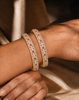 Diamond Bangles With Natural Rubies