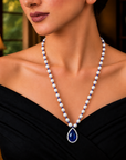 4 In 1 Diamond Necklace With Natural Rubies/Emeralds/Yellow Sapphires/Blue Sapphires/Tanzanite and Pearls.