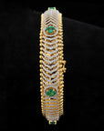 Diamond Bangles With Natural Emeralds