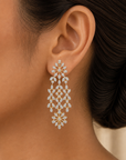 Long Chandelier Diamond Earrings