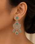 Diamond Interchangeable Earrings with Natural Emerald, Ruby and Pearl