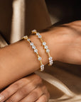 Diamond Statement Bangle with Natural Round Diamonds