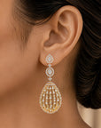 Diamond Drop Chandelier Earrings
