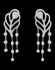 Diamond Leaf Design Earrings