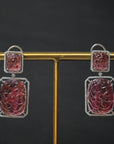 Diamond Choker with Natural Pink Tourmaline With Earring Set