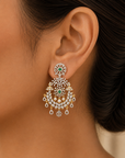 2 In 1 Diamond Earrings with changeable Natural Emeralds/Rubies