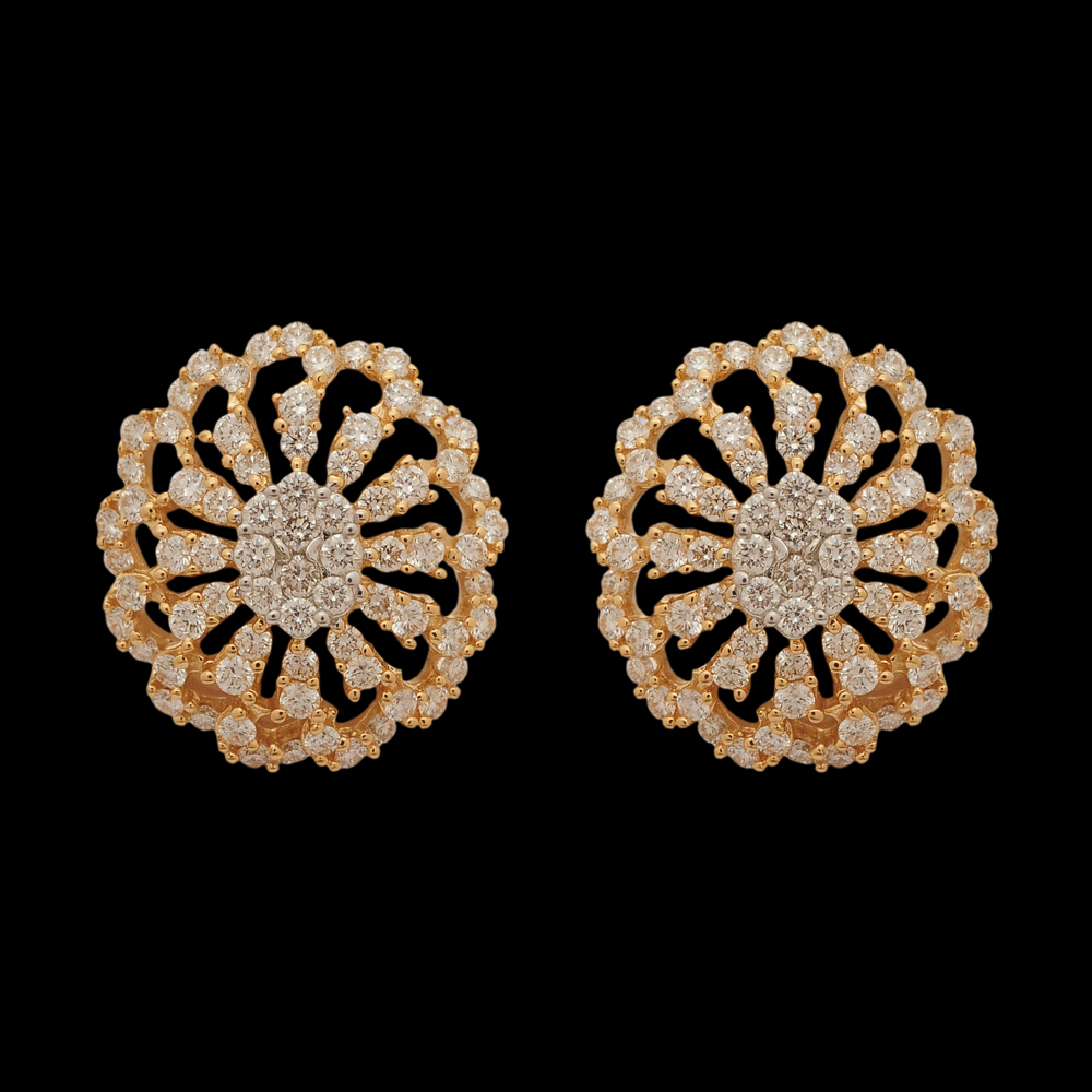 Oval-shaped Diamond Pendant And Earrings Set