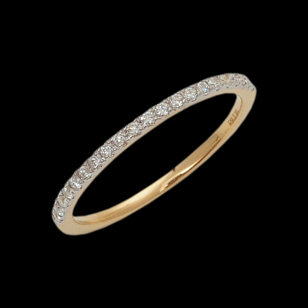 Single Line Diamond Ring