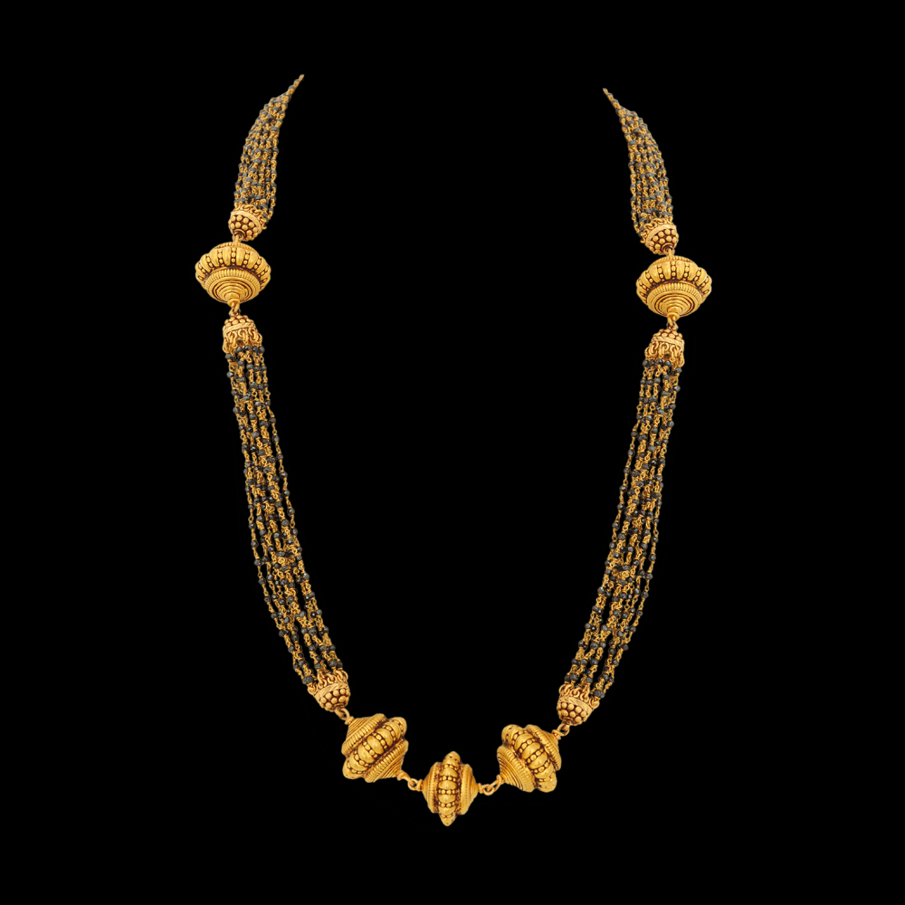 Traditional Black & Gold Necklace
