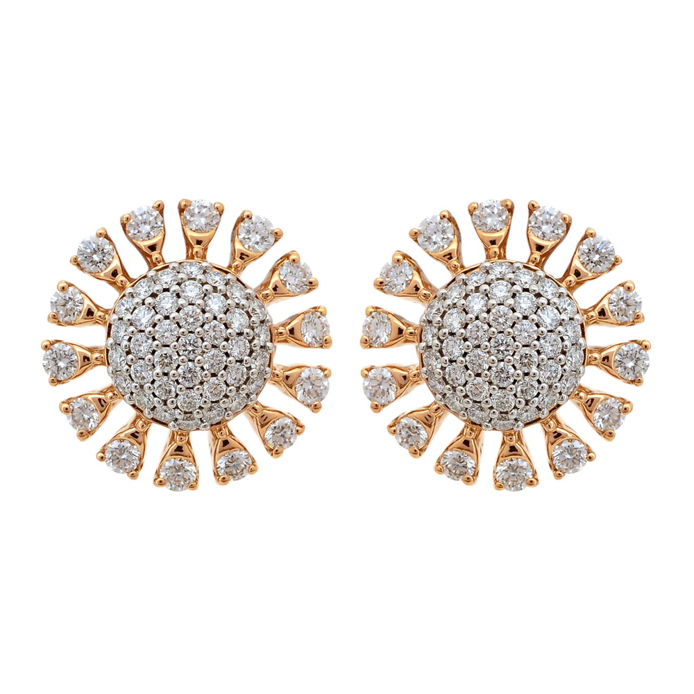 Delicate Diamond Pendant And Earrings Set