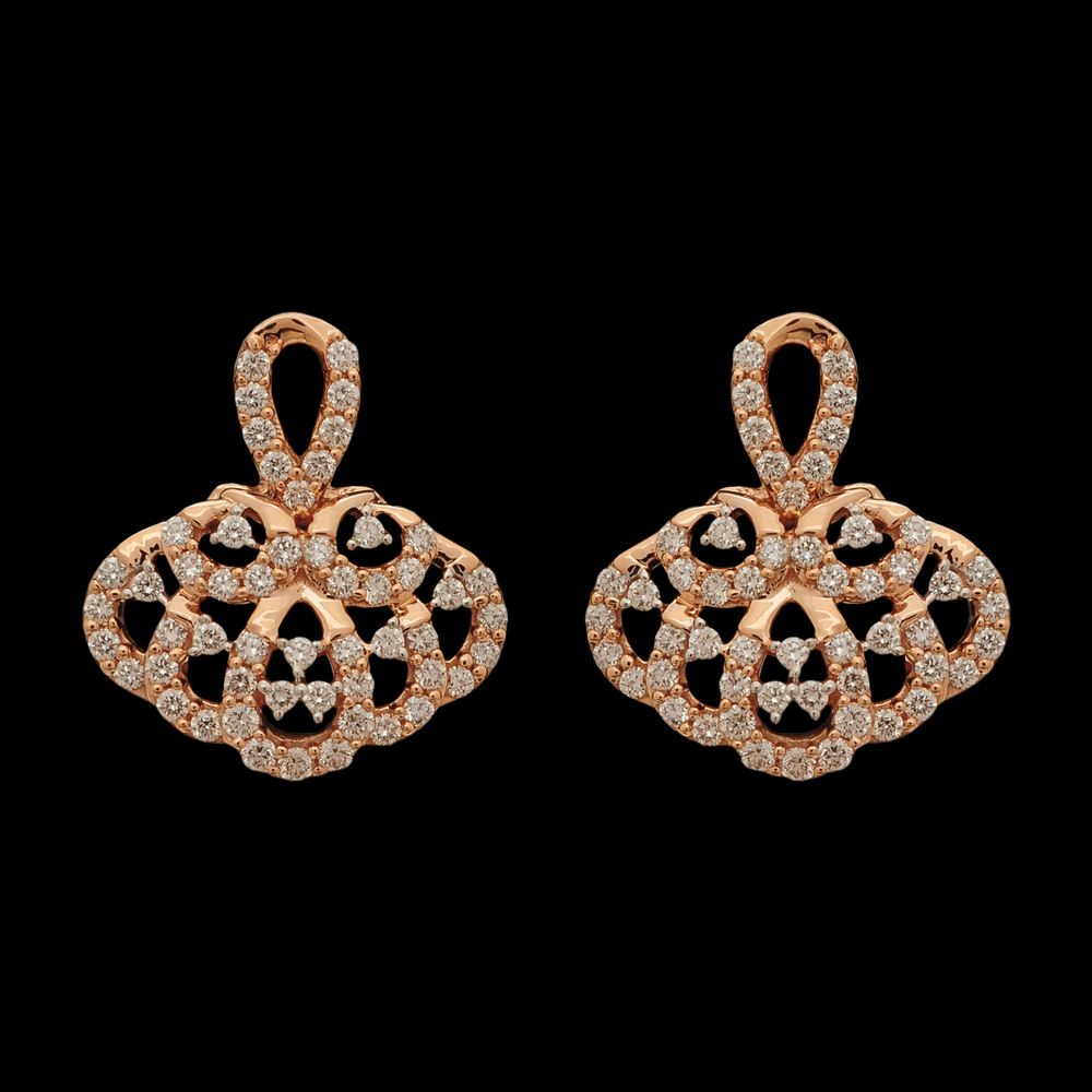 Diamond Pendant And Earrings Set